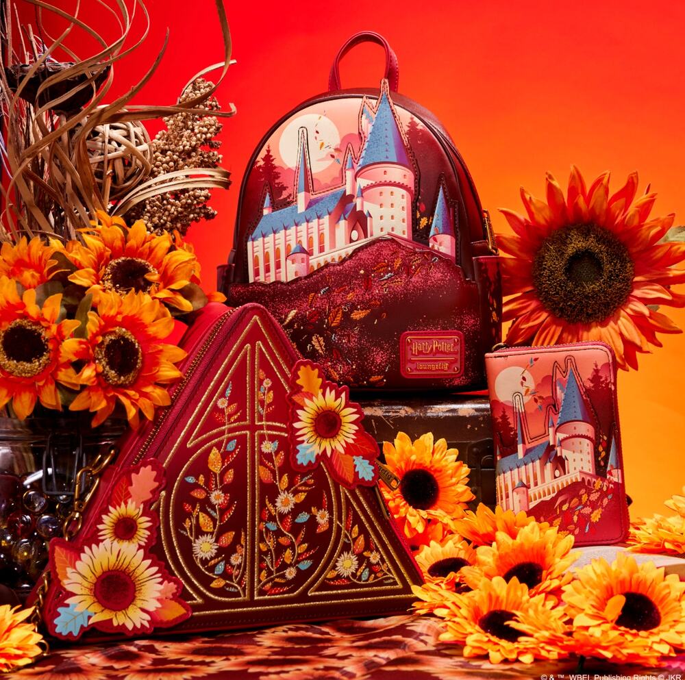Loungefly Harry Potter Hogwarts Fall Leaves Mini Backpack